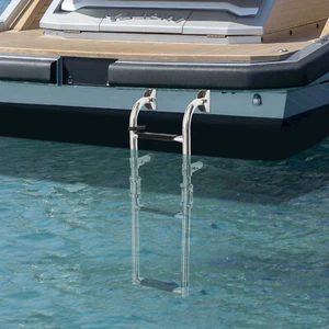 Scala pieghevole 3 gradini scala pieghevole acciaio inox barca scaletta piscina - Foto 1 di 24