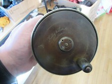 vintage irish Kelly Dublin brass ebonite salmon fly fishing reel 4 + 5/8" Slater