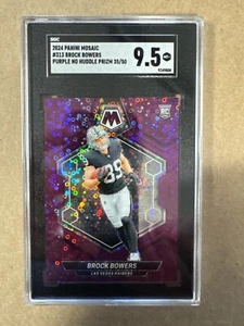 2024 Panini Mosaic - Rookies No Huddle Purple Mosaic Prizm #313 Brock Bowers /50 - Picture 1 of 2