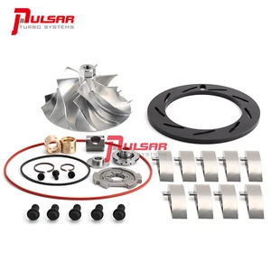 Early03 Ford 6.0L Powerstroke Billet GT3782VA Turbo Compressor Wheel+Rebuild Kit - Foto 1 di 12