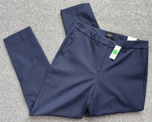 NWT WHITE HOUSE BLACK MARKET Curvy Slim Ankle Stretch Navy Blue Pants - Sz 10L - Picture 1 of 10