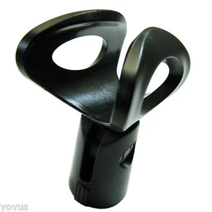 Clip supporto microfono regolabile in gomma flessibile nero per supporto microfono NUOVO - Foto 1 di 2