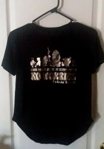 Disney The Lion King Black S/S Tee Gold Metallic No Worries Design Girls  M 7/9 - Picture 1 of 8