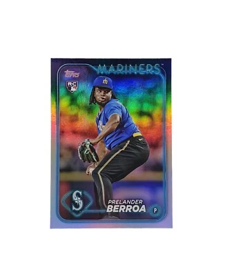 Prelander Berroa 2024 Topps Series 1 #36 RAINBOW FOIL ROOKIE Seattle Mariners RC - Image 1 of 2