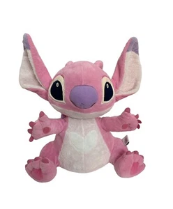 14" DISNEY STORE EXCLUSIVE LILO & STITCH ANGEL PINK STUFFED ANIMAL PLUSH TOY - Picture 1 of 10