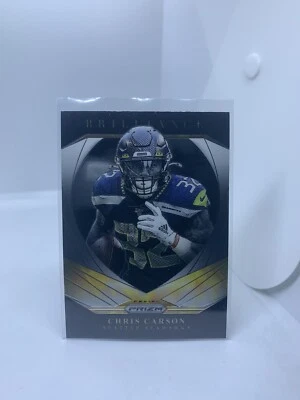 2020 Panini Prizm Football Brilliance Insert Chris Carson #15 Seattle Seahawks - Image 1 of 4