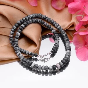 Natural Austrian Pinolith Smooth Rondelle Beads Gemstone Necklace, Pinolith Bead - Picture 1 of 3