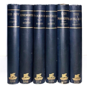 Antique Rob Roy Walter Scott Book Collection - Oxford Edition (6 Volumes, 1860s) - Picture 1 of 8