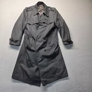 Doppelreihiger Trenchcoat Regenjacke für Herren grau 40R 40 R - Bild 1 von 9