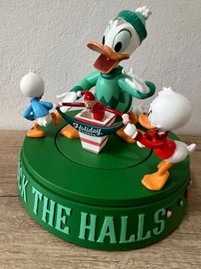 Disney Donald Duck Musical Figurine Spieluhr mit Musik DUCK THE HALLS - NEU OVP - Bild 1 von 9