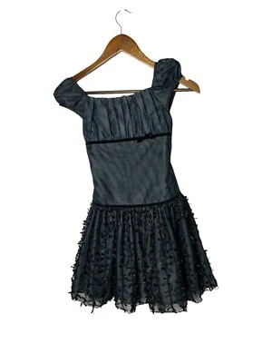 Isobella & Chloe sz 10 девочек вечеринки платье черный/синий тюль банты праздник - Изображение 1 из 2