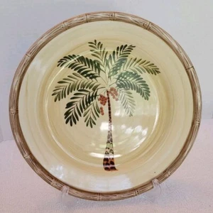West Palm Speiseteller mit Palme Bambusrand L352 von HOME TRENDS - Bild 1 von 9