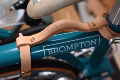 Vintage Leather Carry Handle folding bike brompton frame handgrip bicycle 07/09 - Image 1 of 4