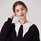Weiß Gefälschter Kragen Groß pointiert Falsche Bluse  Pullover