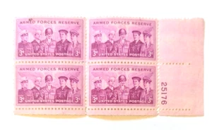 Plate Block of 4 USA Postage Stamps New NH 1942 Win the War Issue American Eagle - Picture 1 of 6