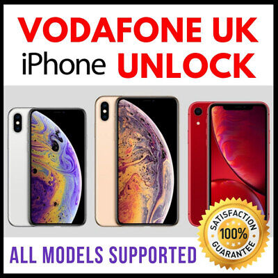 VODAFONE UK UNLOCK CODE SERVICE - IPhone X/ XS/ XR/ XS Max/ 11/11 Pro/11 Pro Max • 13.64£