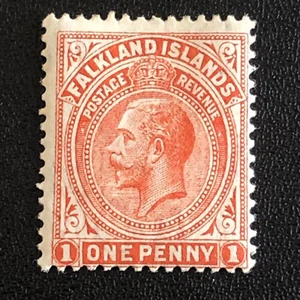 FALKLAND ISLANDS 1920 1d STAMP -PENNY - KING GEORGE V SgFK  61d MH-FALKLANDS - Picture 1 of 3