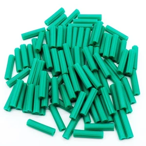 ANCLAJE EXPANSIVO PLÁSTICO TUBULAR 1/4" X 2", VERDE, TORNILLO #10-12, TALADRO 1/4", 100 - Imagen 1 de 4