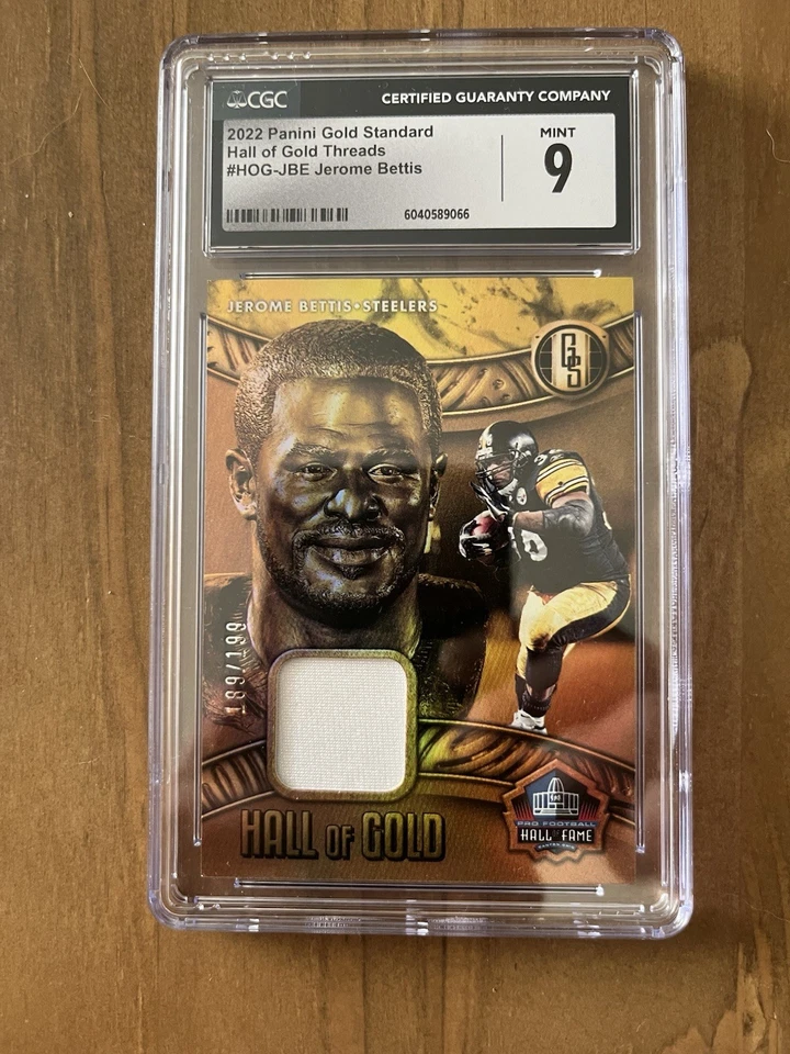 2022 Panini Gold Standard Hall of Gold Threads Jerome Bettis #HOG-JBE/199 CGC 9 - Image 1 of 1