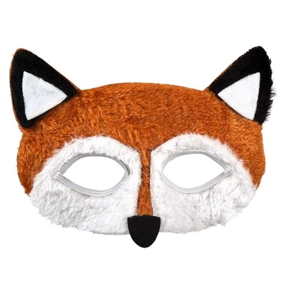 Boland 56720 Fuchs Fox Mask with Hair, Cartoon, White, Orange, 15 x 19 x 4 cm - Image 1 of 3