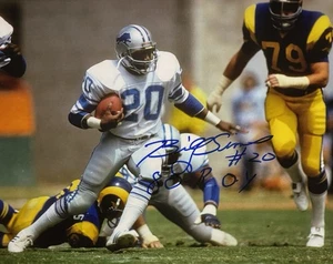 Billy SIMS Signed 8x10 Photo! DETROIT LIONS LEGEND RB! “88 ROY” HEISMAN W/COA - Picture 1 of 2