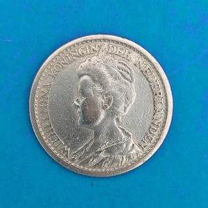 MONEDA DE PLATA HOLANDA 25 CÉNTIMOS 1914 - Imagen 1 de 2