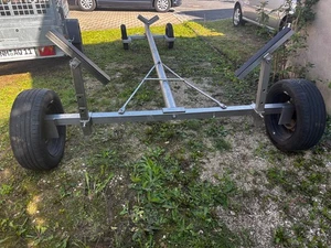 Hafentrailer - Konstruktion aus Edelstahl Breite ca. 2,1m Länge ges. ca. 5.2m - Bild 1 von 10