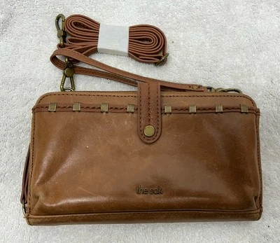 The Sak Womens Brown Leather Iris Convertible Mini Crossbody Bag - Image 1 of 4