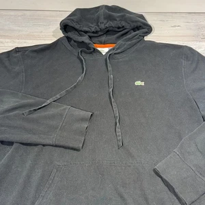 Camiseta con capucha negra manga larga ligera para hombre Lacoste talla 6 - Imagen 1 de 10