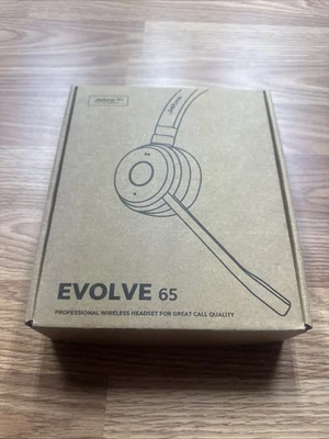 Jabra Evolve 65 TE (Third Edition) Wireless Dual-Ear Headphones Black New - Image 1 of 4