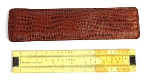 Taschen Rechenschieber Lineal Dr. Ing Seehase Berlin Germany 1950 Lederetui Vintage - Bild 1 von 6