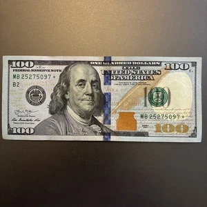 Billete de 100 dólares (billete de cien dólares) - Star Note - MB 25275097 - Imagen 1 de 1