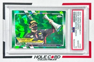 MAX VERSTAPPEN PSA 10 2021 Topps Chrome Sapphire Formula 1 F1 #168 Green 67/75 - Picture 1 of 2