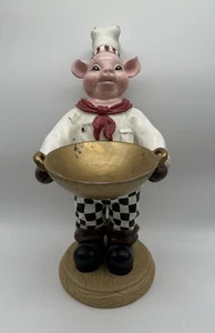 Vintage Koch Schwein Statue Figur Metzgerei Restaurant handbemalt - Bild 1 von 12