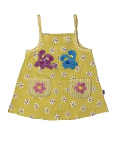 Y2K Viacom Blue’s Clues Magenta Yellow Shirt Top 2T Flowers Embroidered Vintage - Picture 1 of 9