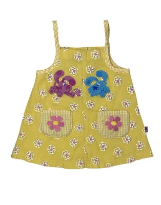 Y2K Viacom Blue’s Clues Magenta Yellow Shirt Top 2T Flowers Embroidered Vintage - Image 1 of 4