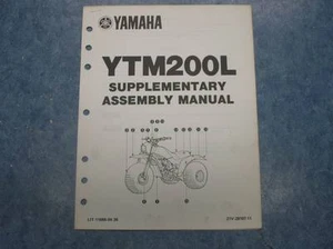 YAMAHA 1983 YTM200L SUPPLEMENTARY ASSEMBLY MANUALYTM200 L YTM 200 L 83 - Picture 1 of 4