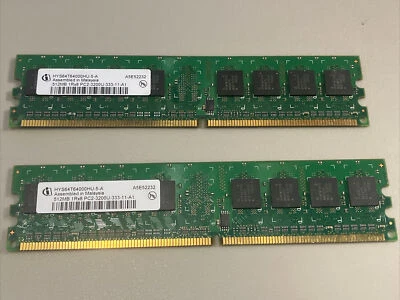 1GB 2x512MB PC2-3200U HYS64T64000HU-5-A A5E52232 Desktop Ram Memory Kit - Image 1 of 4