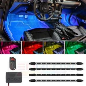 LEDGLOW 4pc MILLION MULTI-COLOR SMD LED INTERIOR FOOTWELL NEON LIGHTS KIT - Picture 1 of 6