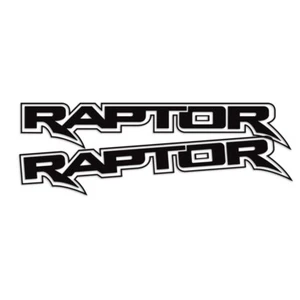 RAPTOR SIDE OF TUB DECAL SET : FORD RANGER (MATT BLACK) - Picture 1 of 4