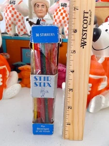 Vintage Stir Stix by Soodhalter Plastics Swizzle Glitter Barware 1960s MCM Atom - Picture 1 of 7