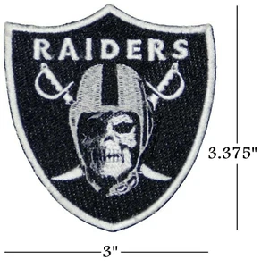 Las Vegas Raiders Nation SKULL 3" Embroidered Iron on Patch DIY Craft Oakland - Picture 1 of 1