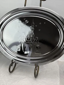 Faux Silver WDW Walt Disney World Castle Large Tray Platter Plate Rare Resort - Picture 1 of 12