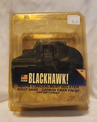 Funda de fibra de carbono BLACKHAWK CQC SERPA CON PALETA DE CINTURÓN SE ADAPTA A HK USP compacta derecha  Foto 1 de 2