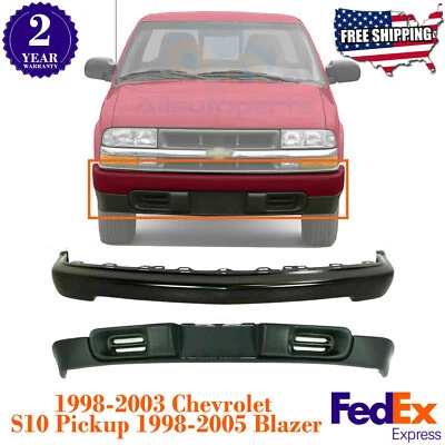 Kit de para-choque dianteiro preto com primer para 1998-2003 Chevrolet S10 Pickup/ 98-05 Blazer - Imagem 1 de 4