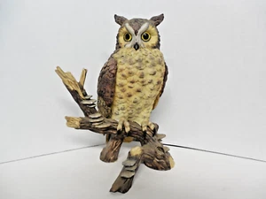 Estatuilla vintage de porcelana Stefani "Gran búho cornudo" 8,5 " de alto - Imagen 1 de 11