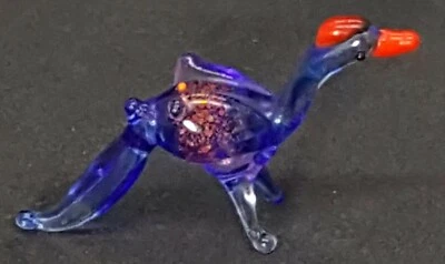 Murano blue glass vintage Art Deco antique small bird ornament figurine - Image 1 of 4