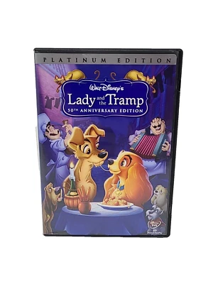 LADY AND THE TRAMP 50th ANNIVERSARY 2-DVD PLATINUM EDITION DISNEY ANIMATION - Image 1 of 4