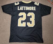Marshon Lattimore Signed XL Black Custom Jersey Beckett COA New Orleans Saints