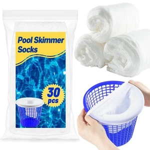 Pool Skimmer Socks Filte 30pcs Pool Socks Skimmer Filter Socks Pool Skimmer Bask - Picture 1 of 7